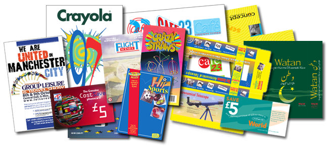 various examples of marketing material